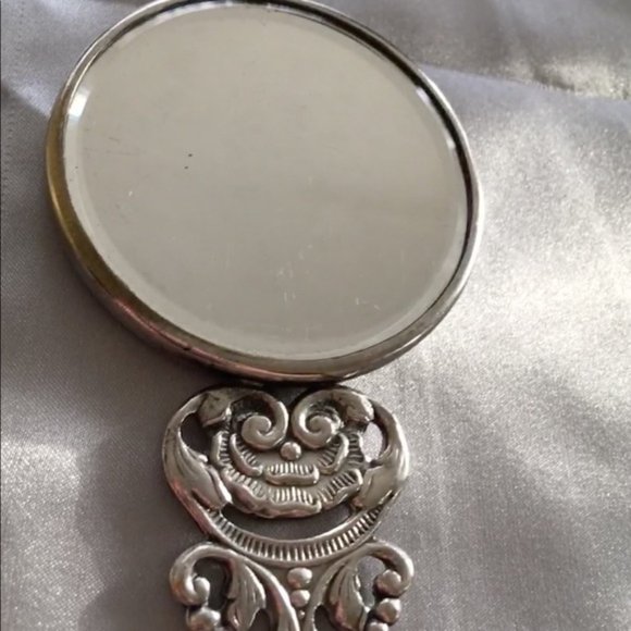 VINTAGE Hans Jensen Denmark Silver Purse Mirror - Rare & Unique! - Picture 6 of 7